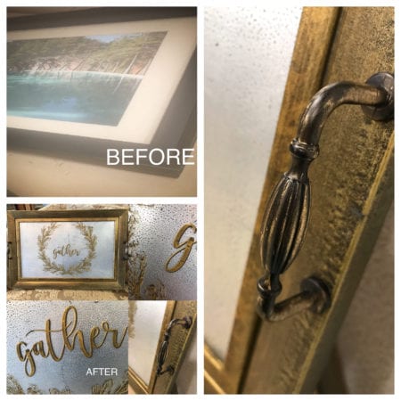 gilded picture frame tray